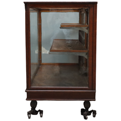 Antique Country Store Oak Display Case With Feet C1920
