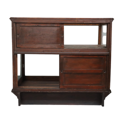 Antique Oak & Glass Country Store Candy Showcase C1910