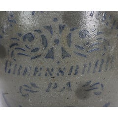 Williams & Repertoire Greensboro, PA 3-Gallon Blue Decorated Stoneware Crock