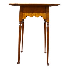Pair River Bend LTD Federal Tiger Maple Butterfly Top Stands, Signed, 20thC