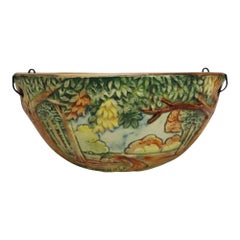 Weller Arts & Crafts Forest Woodcraft Keramik-Hängekübel, um 1920