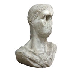 Büste des römischen Kaisers Augustus aus Marmor aus der Grand Tour, um 1850