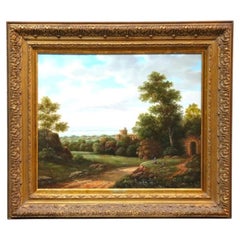 Hudson River School Jean Wilton Oil On Canvas Landscape Painting 20thC