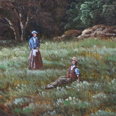 Hudson River School Jean Wilton Oil On Canvas Landscape Painting 20thC
