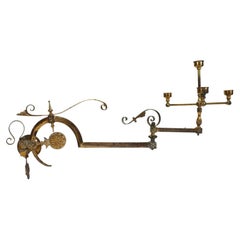 Aesthetic Brass 3-Light Adjustable Candle Wall Sconce C1870