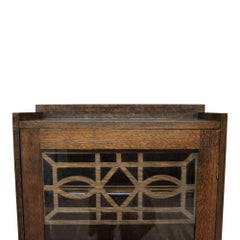 Arts & Crafts Single Door Oak Bookcase C19220