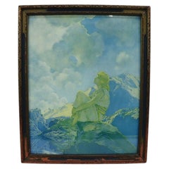Estampe « Morning » de Maxfield Parrish, style Art nouveau, vers 1920