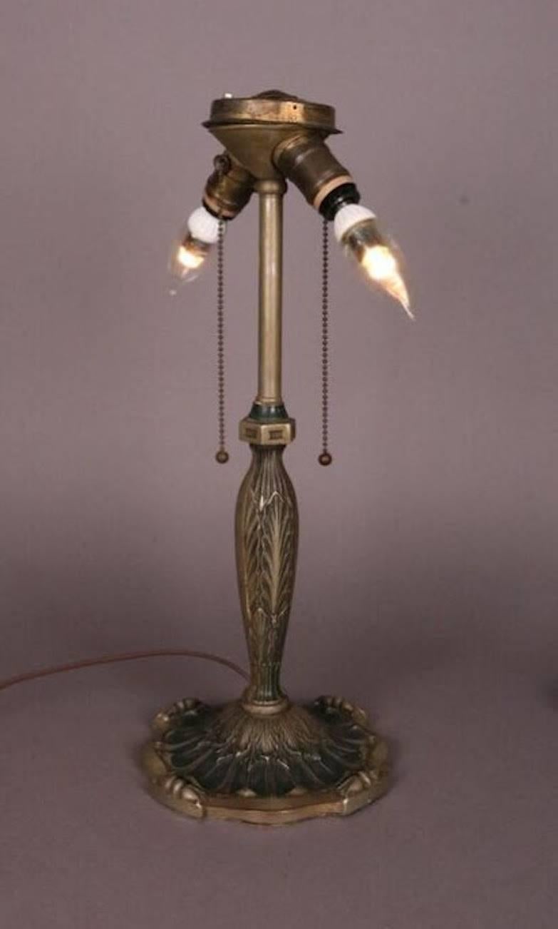 Pittsburgh Reverse Painted Table Lamp, circa 1920 In Good Condition In Big Flats, NY