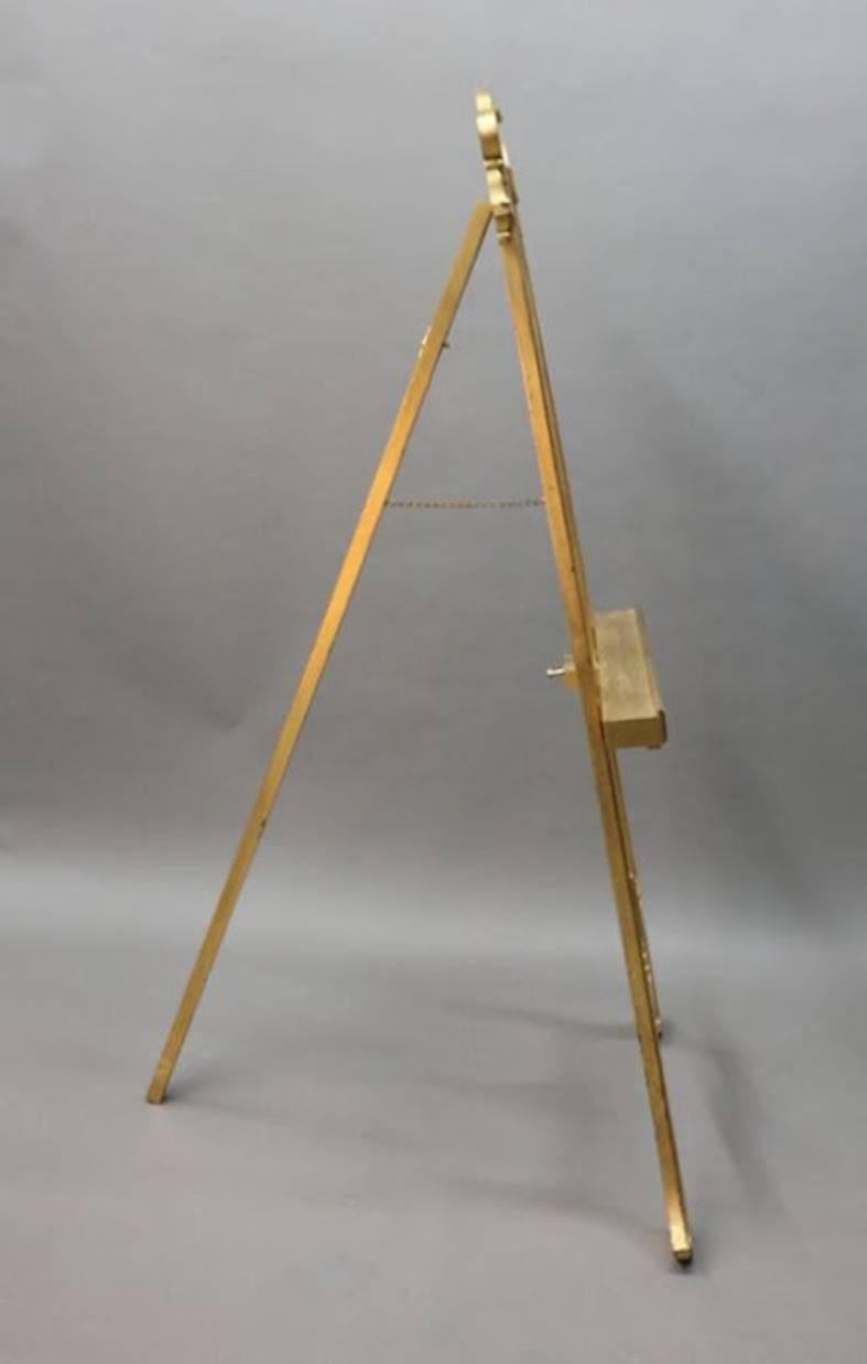 Oversized Victorian Eastlake Giltwood Adjustable Easel, circa 1870 In Good Condition In Big Flats, NY