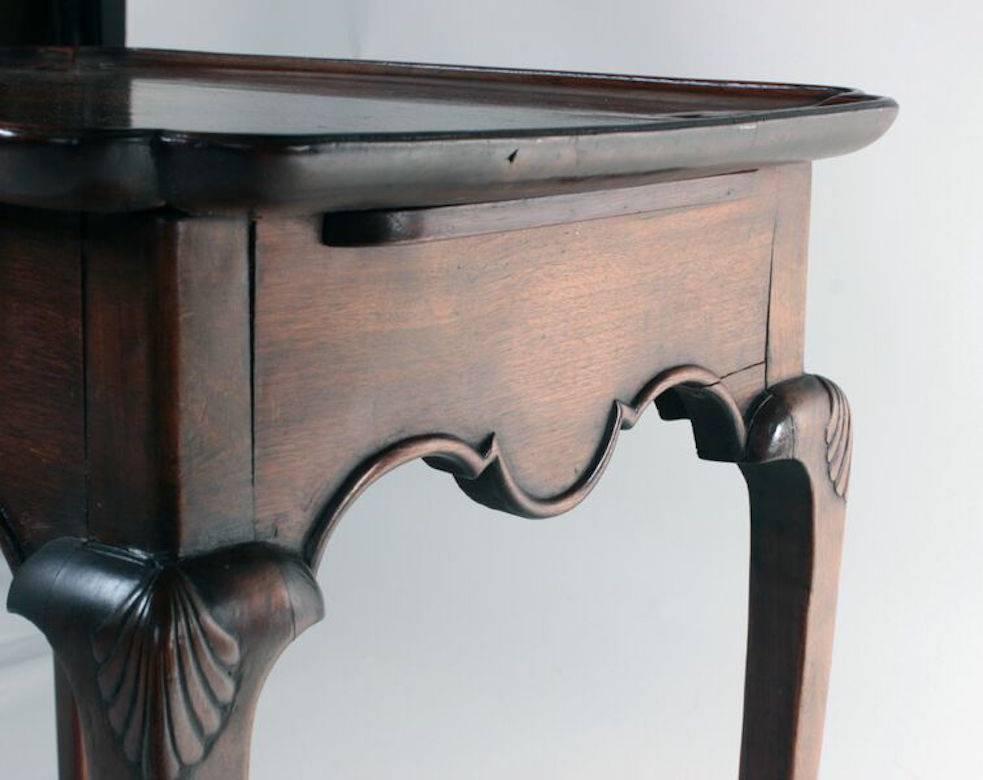 English Antique Queen Anne Mahogany Tea Table, c1760