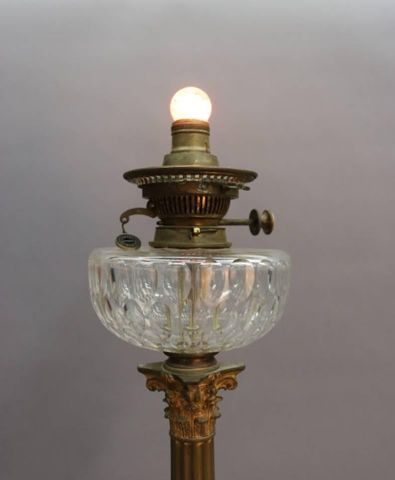 Bronze Hinks English Empire Banquet Lamp, circa 1840 1