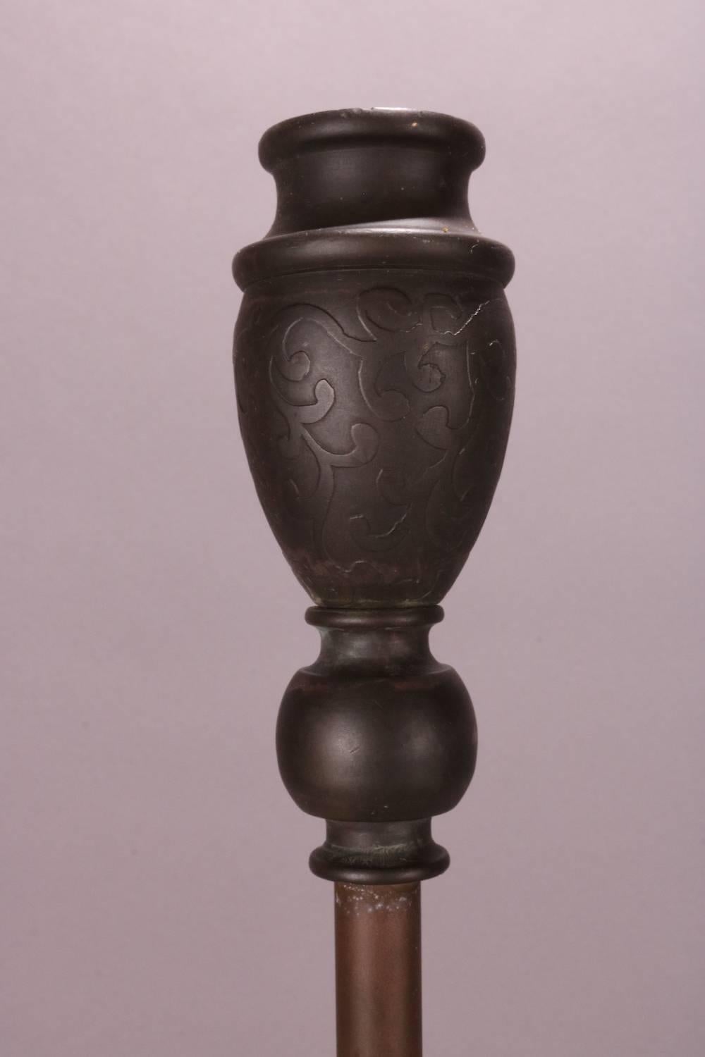 Rare Pair of Louis Comfort Tiffany Bronze Moorish Style Candlesticks, circa 1900 1
