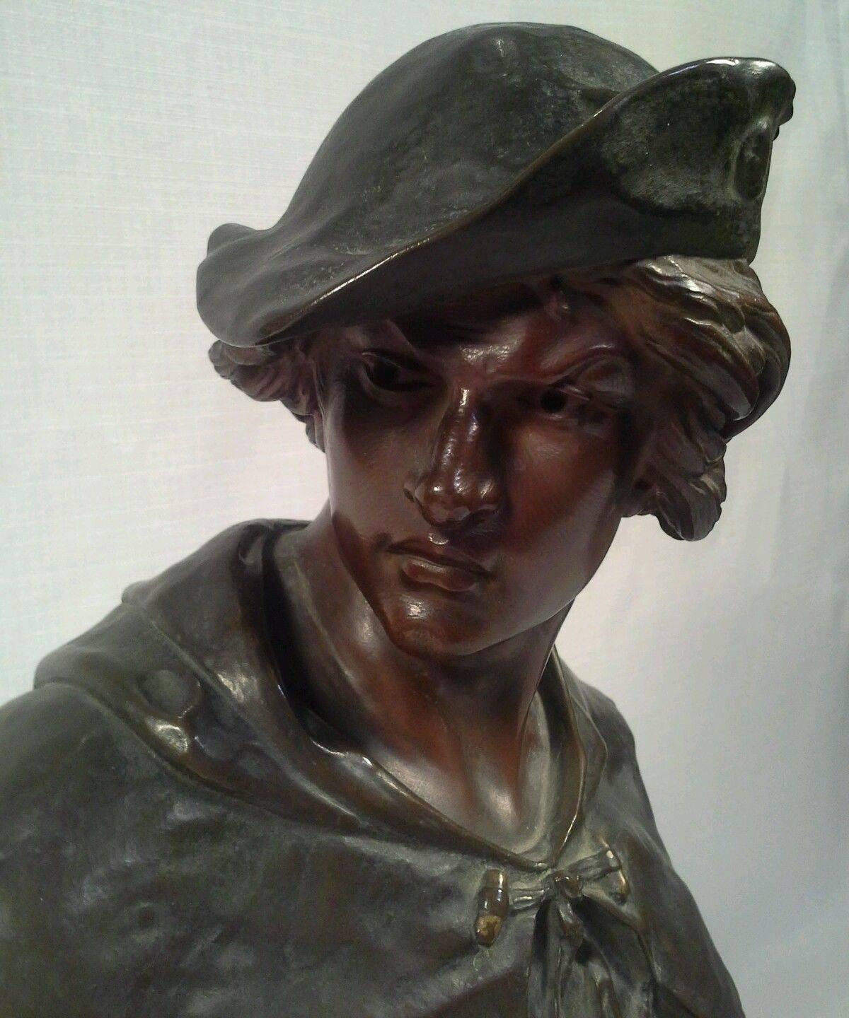 Antique  Victorian E. Picault for Tiffany Esrholier Bronze Sculpture, c1890 In Good Condition In Big Flats, NY