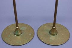 Chandeliers antiques Arts & Crafts Jarvie Brass:: signés:: circa 1910