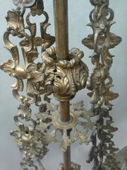 Rare Antique Gilt Bronze 4-Light Solar Chandelier Henry Hooper & Co., Boston