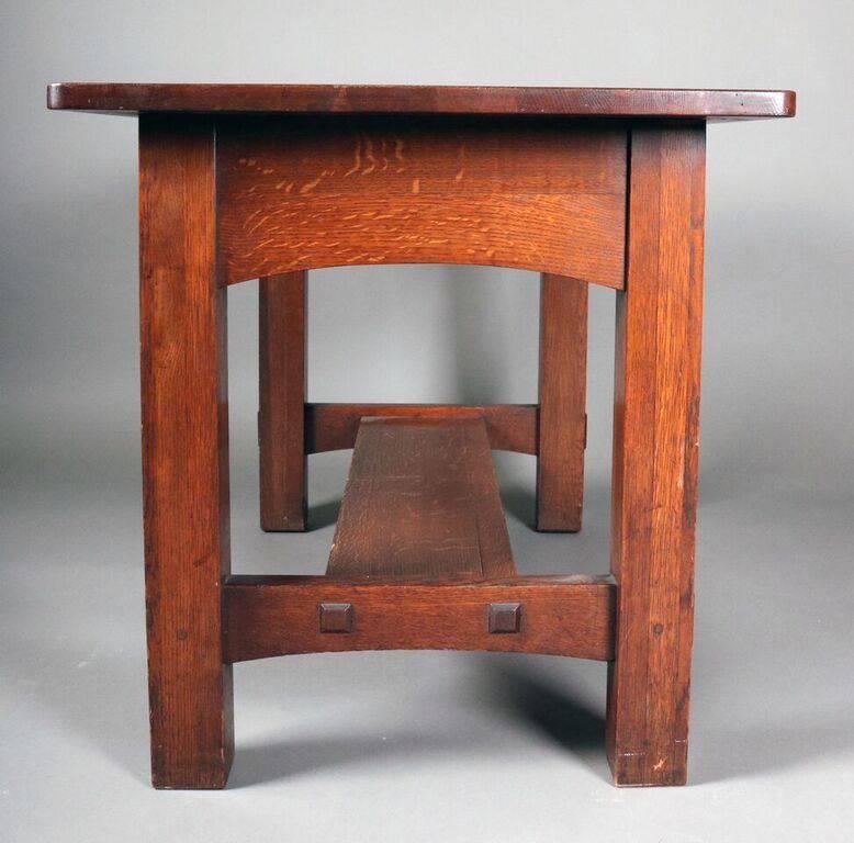 American Arts & Crafts Mission Oak Desk or Table by Limbert, Early 20th Century