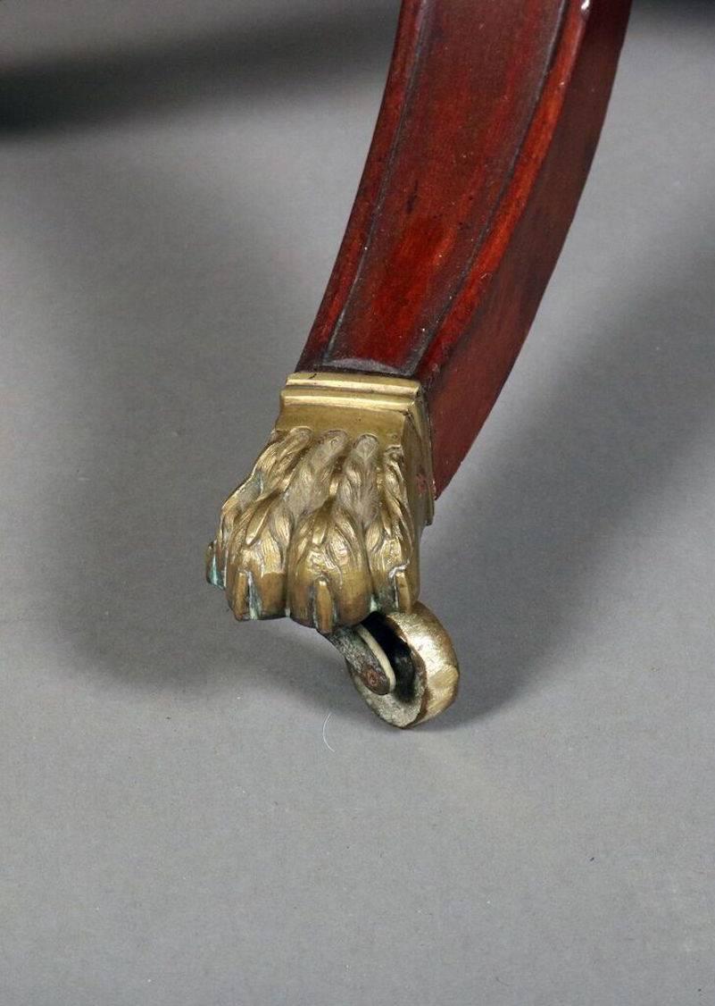 Mahogany Federal Duncan Phyfe School Game Table with Bronze Mounts, circa 1820 In Good Condition In Big Flats, NY