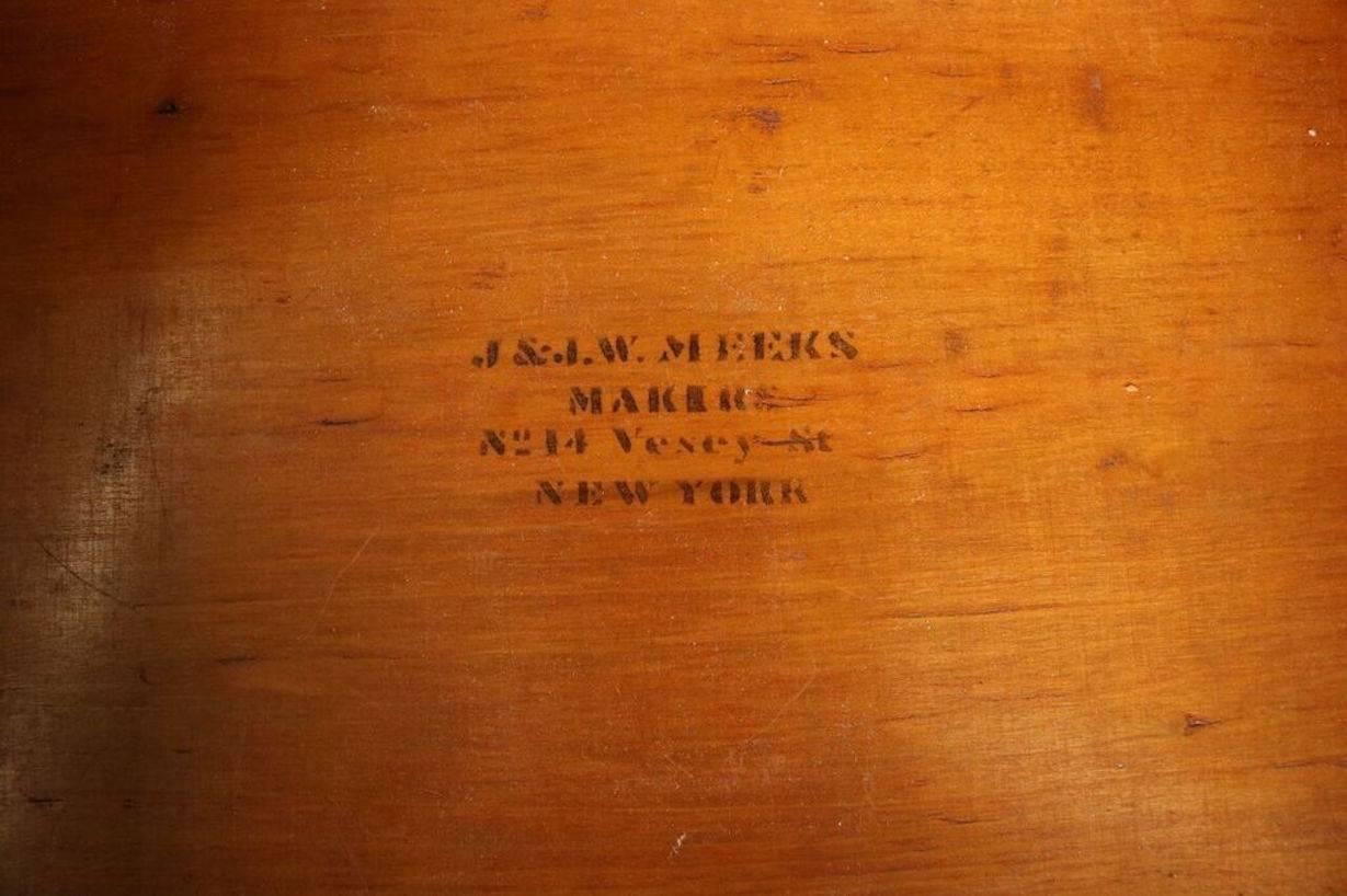 J. & J. W. Meeks Victorian Marble Top Rosewood Serpentine Commode 1