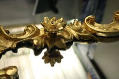 French Rococo Style Gilt Gesso Foliate Triptych Overmantel Mirror