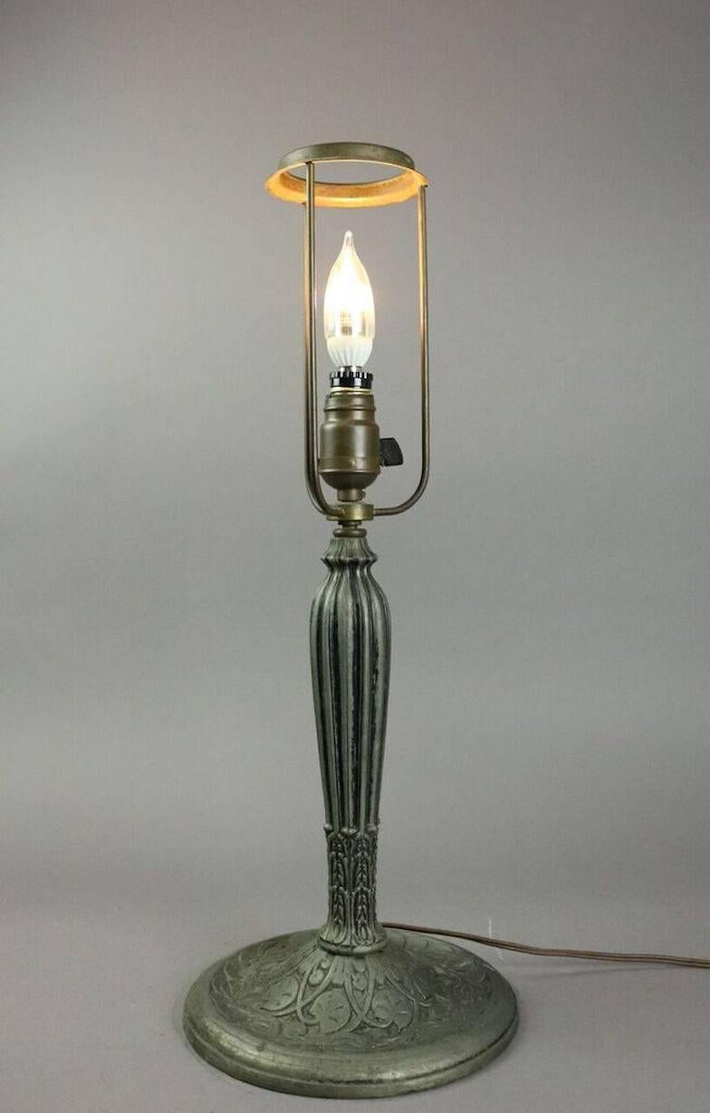 American Antique Reverse Painted Jefferson Table Lamp, Early 20th Century