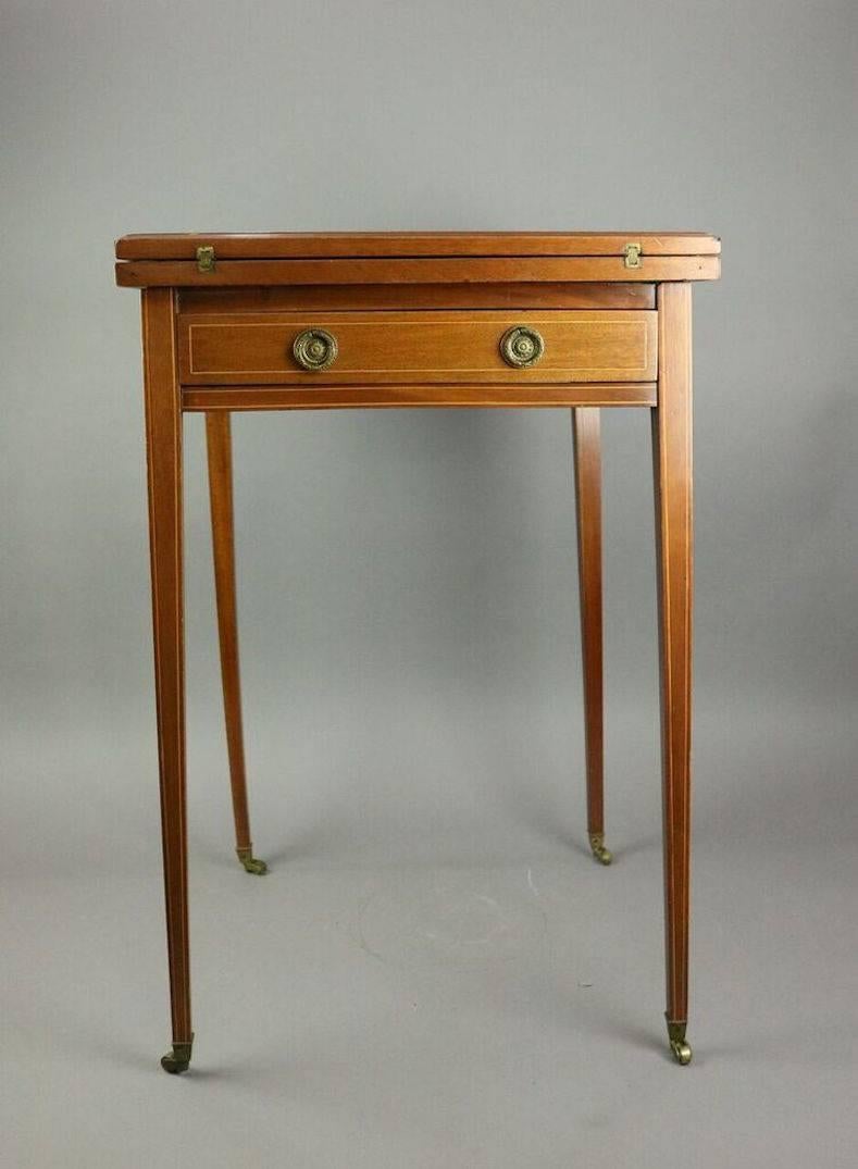antique folding game table