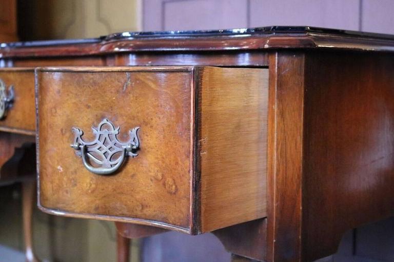 Antique French, Louis XV Style Mahogany Glass Top Kittinger Dressing