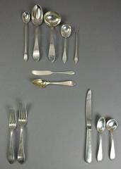 116 Pc Danish Modern Tiffany Sterling Silver Flatware Set Service for 12, 170ozt
