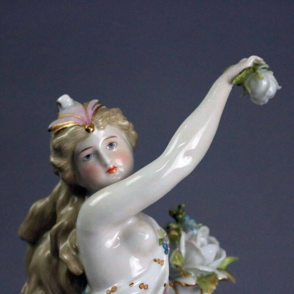 19th Century Antique German Meissen School Sea Nymph Figural Group, circa 1880