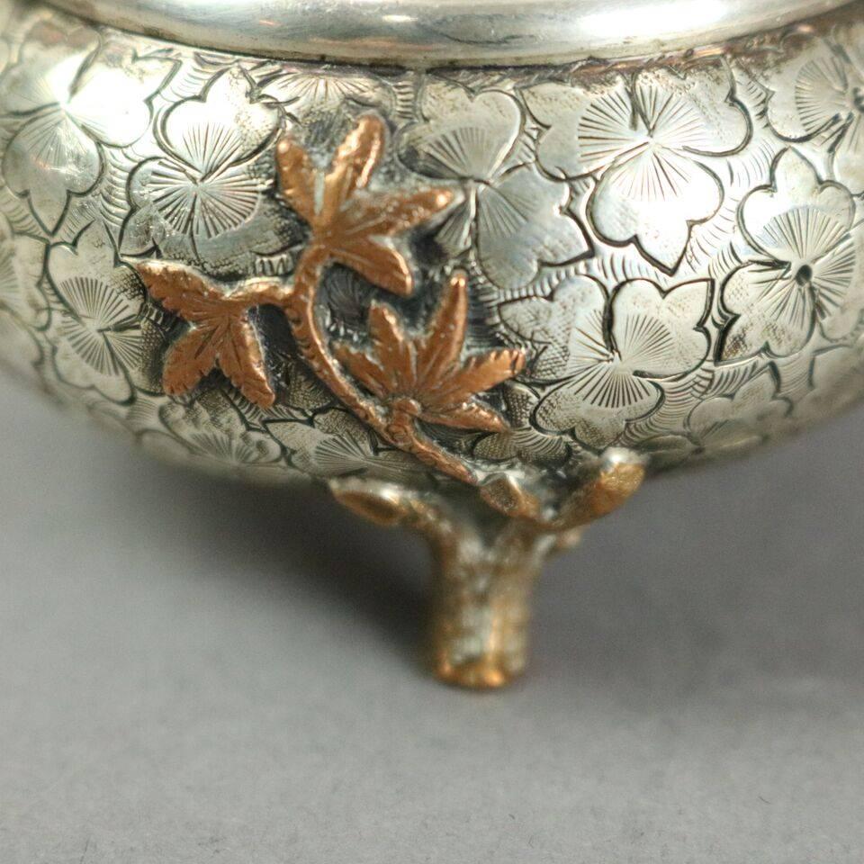 Aesthetic E. Jaccard Sterling Silver, Pr S&P and Pr Master Salts, circa 1855 1