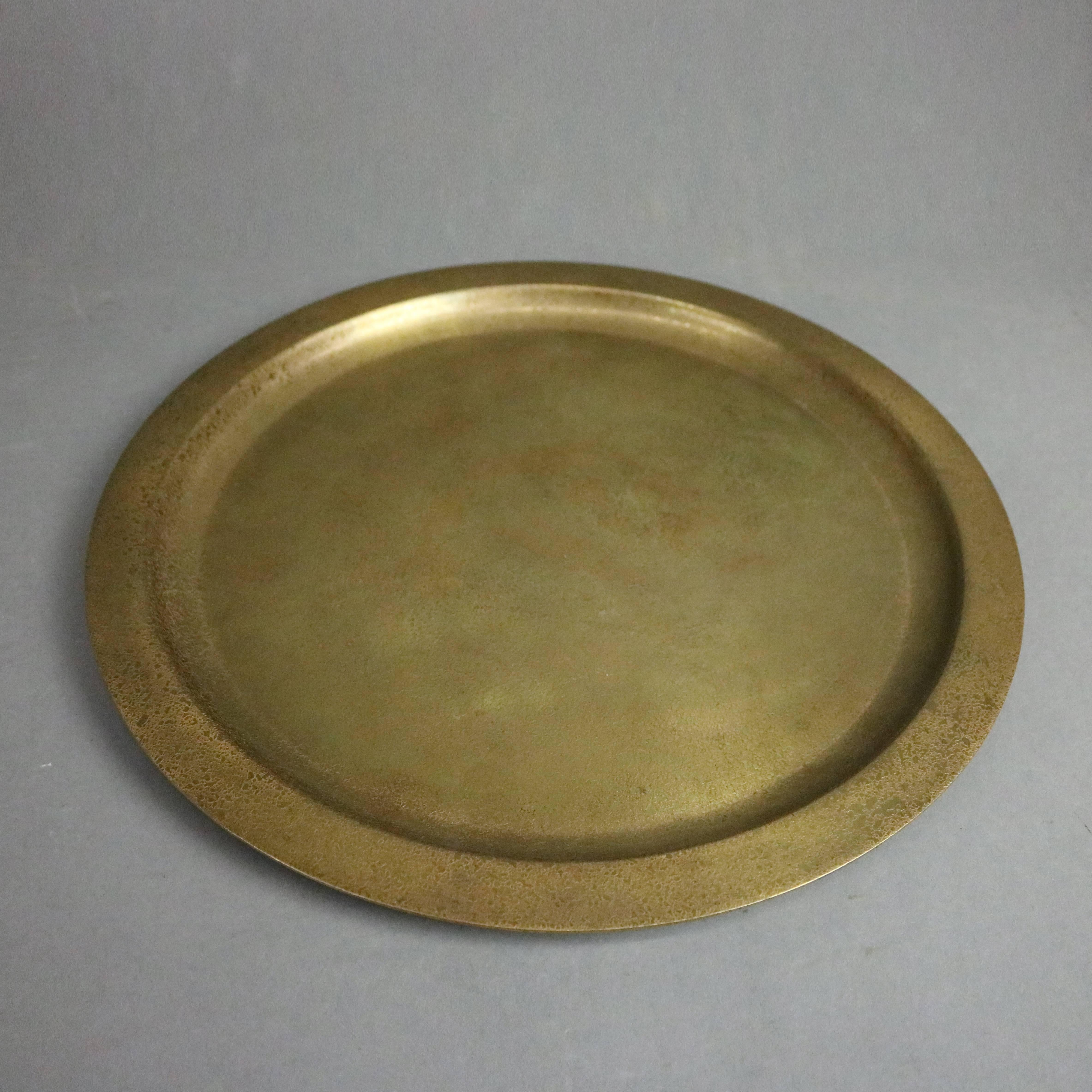 American Antique Gilt Bronze Tiffany Studios Doré Charger, circa 1925