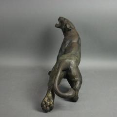 Antique Japanese Cast Bronze Figural Stalking Tiger, circa 1880
