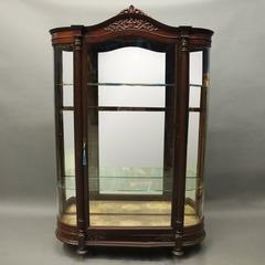 Oversized R.J. Horner & Co. Carved Mahogany Locking China Cabinet, circa 1910