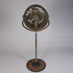 Vintage Industrial Westinghouse Commercial Swivel Floor Fan, 20th Century