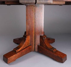 Antique Arts & Crafts Stickley Brothers Mission Oak Dining Table, circa 1910
