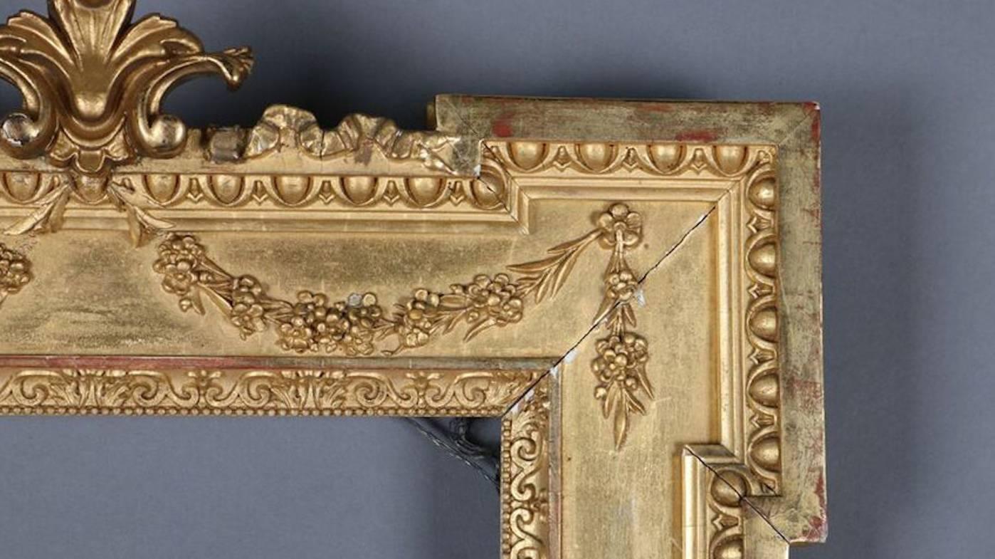 Antique French Empire Giltwood Frame, 19th Century In Good Condition In Big Flats, NY