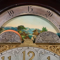 Antique Herschede Mahogany & Satinwood Inlay Long Case Clock, Early 20th Century