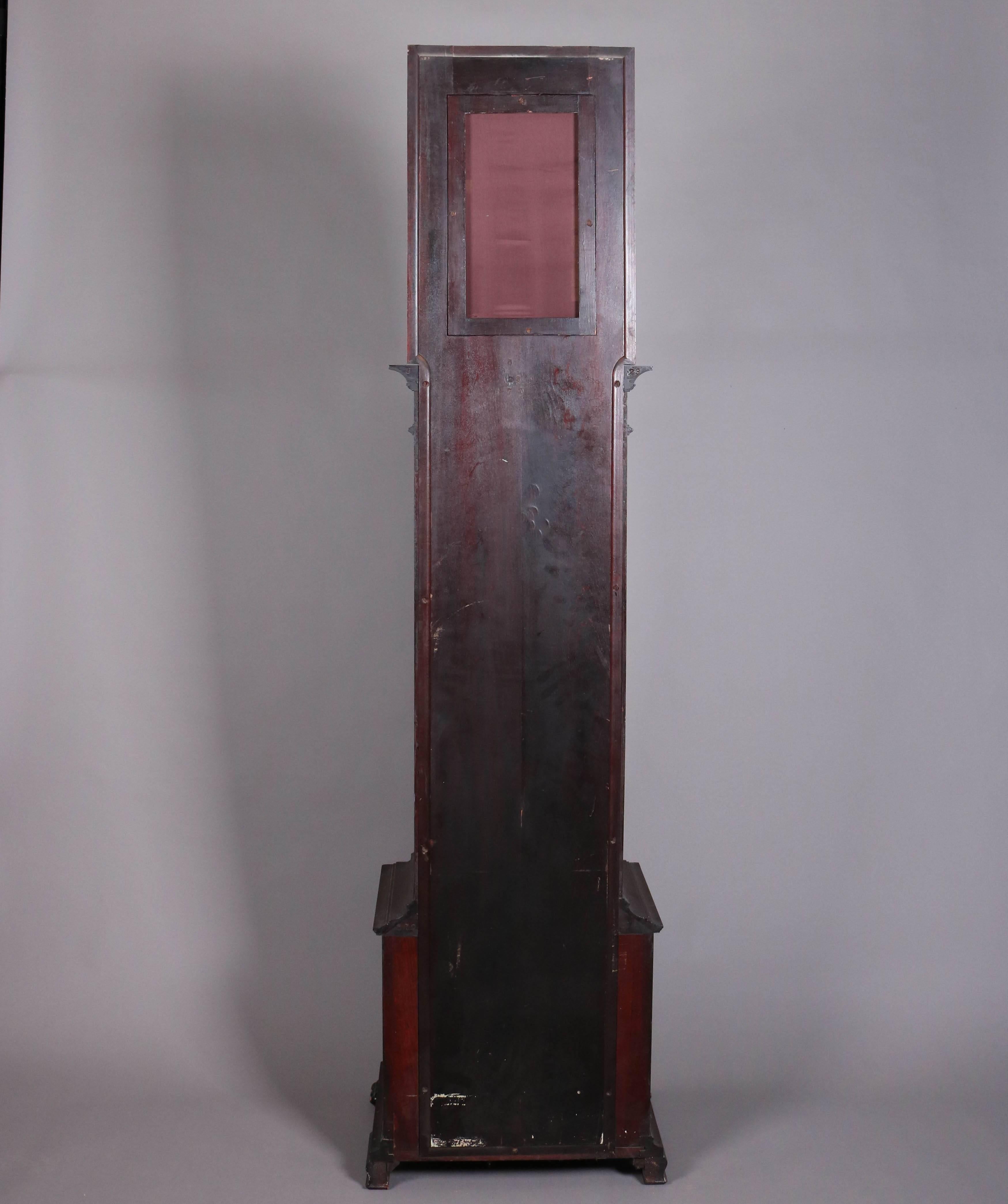 Antique Herschede Mahogany & Satinwood Inlay Long Case Clock, Early 20th Century 3