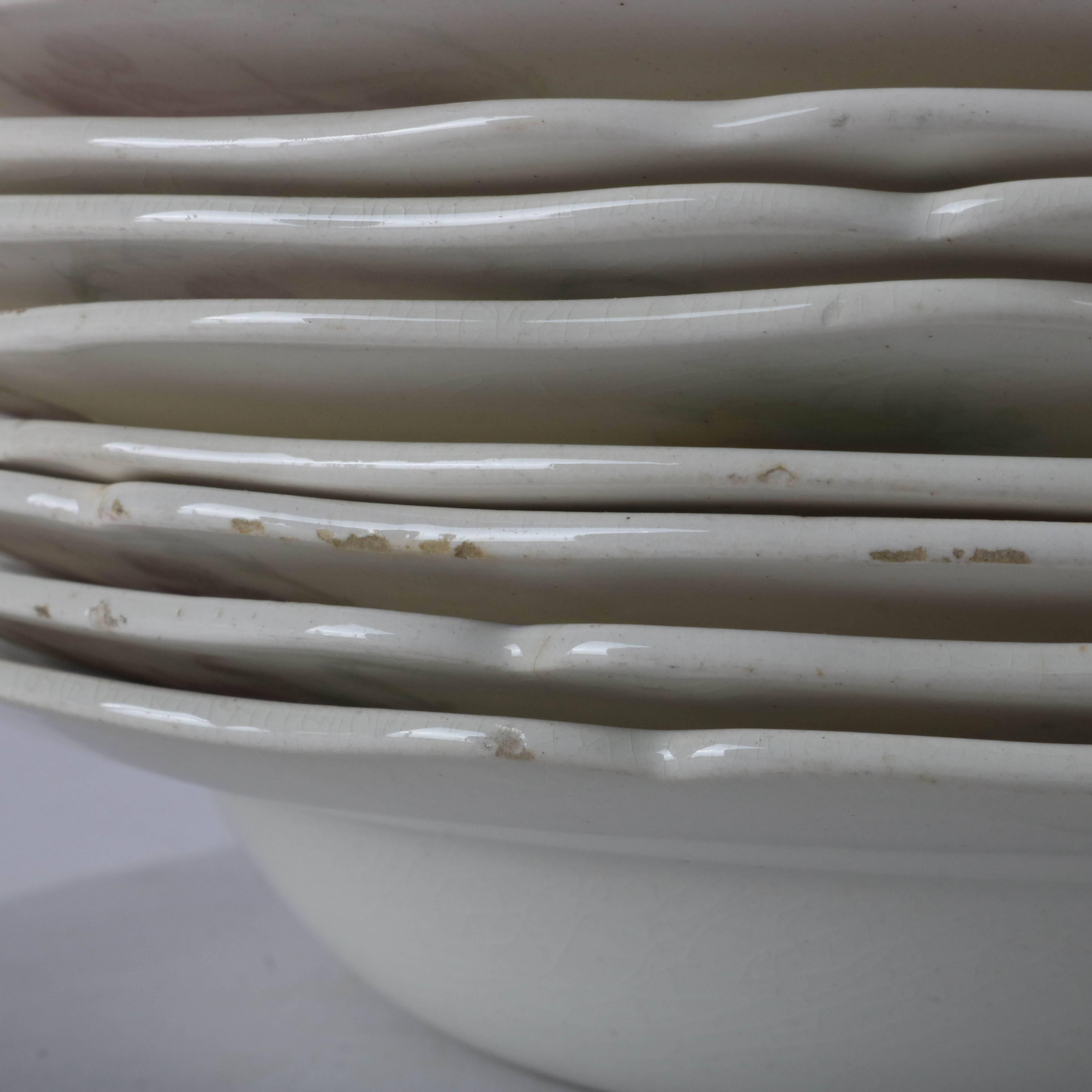 Set of 12 English Royal Cauldron Porcelain Dinner Plates, Floral and Gilt 2
