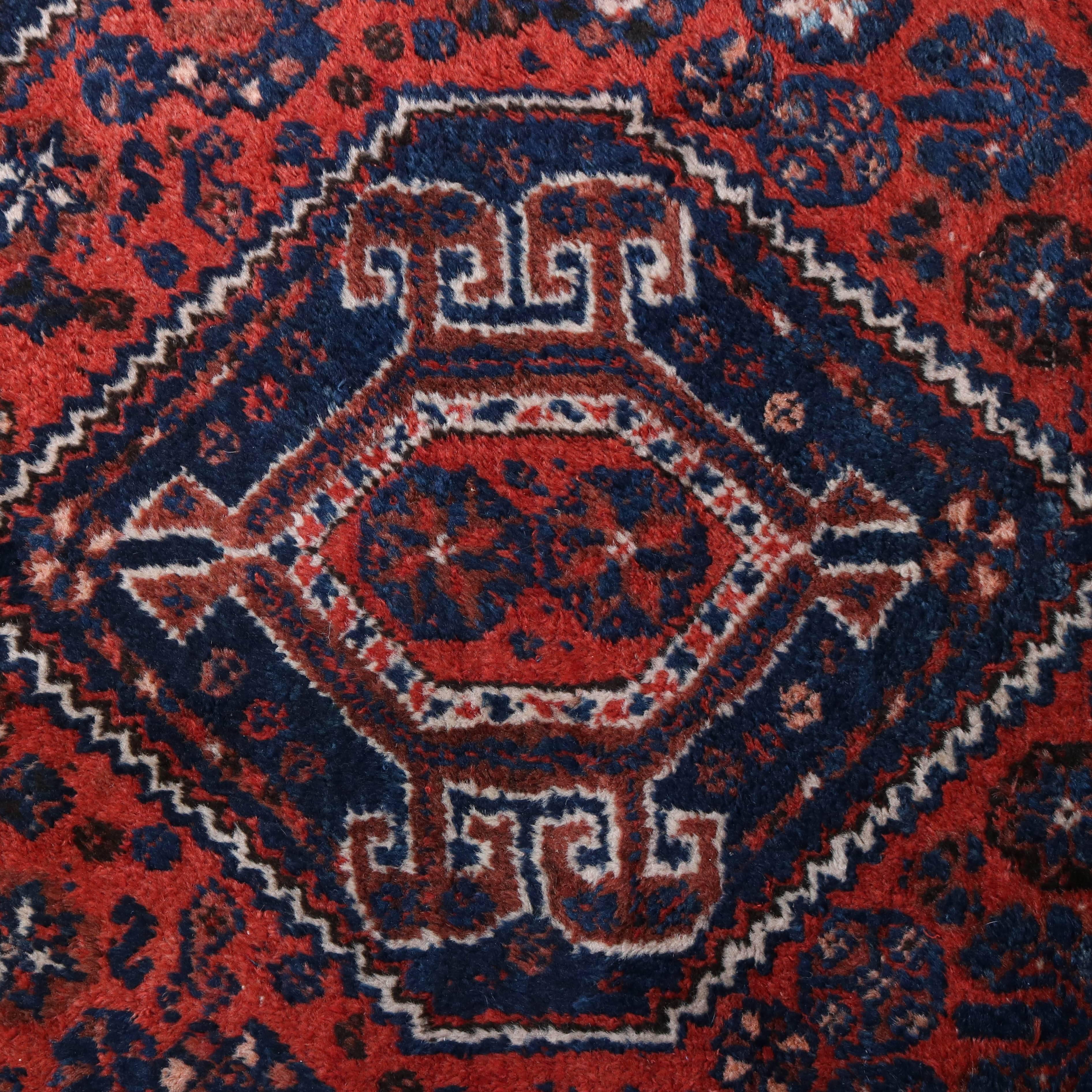 Wool Antique Persian Shiraz Nomadic Tribal Oriental Rug