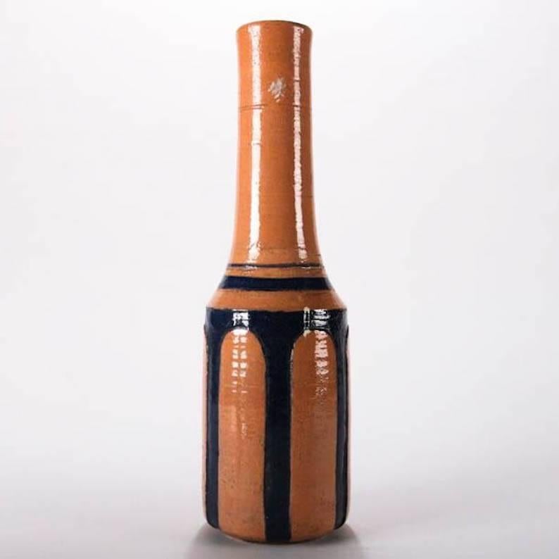 Arts and Crafts Early Mid-Century Modern Hand-Thrown Studio Pottery Bottle by Randy Webb, 1934