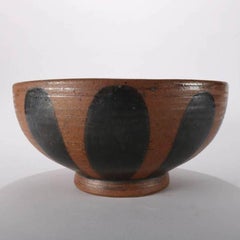 Mid-Century Modern Hand-Thrown Studio Pottery Center Bowl