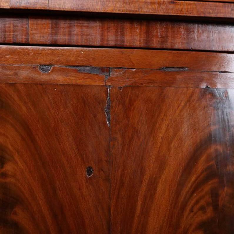 American Empire Carved and Bookmatched Flame Mahogany Sideboard, 19th Century 6