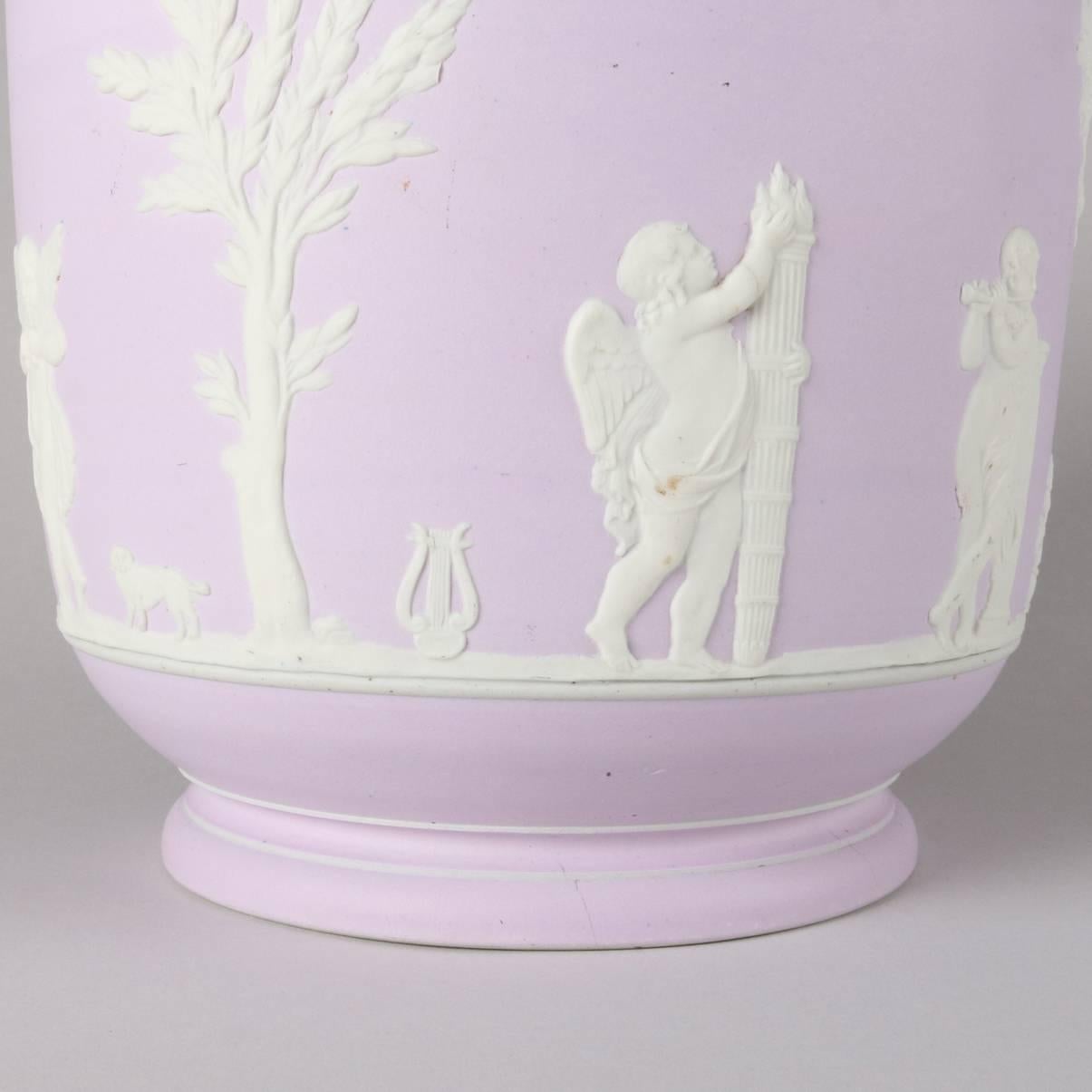 Neoclassical Wedgwood School Porcelain Planter Jasperware Style, 19th Century In Good Condition In Big Flats, NY