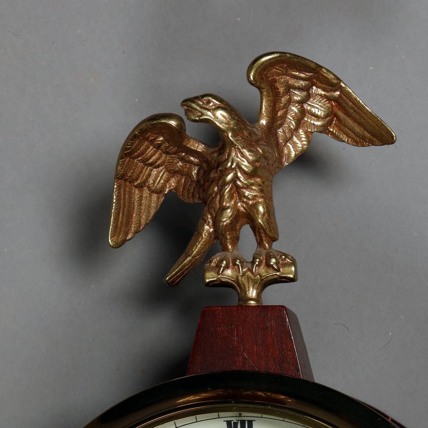20th Century Federal Style Mahogany Banjo Wall Clock 