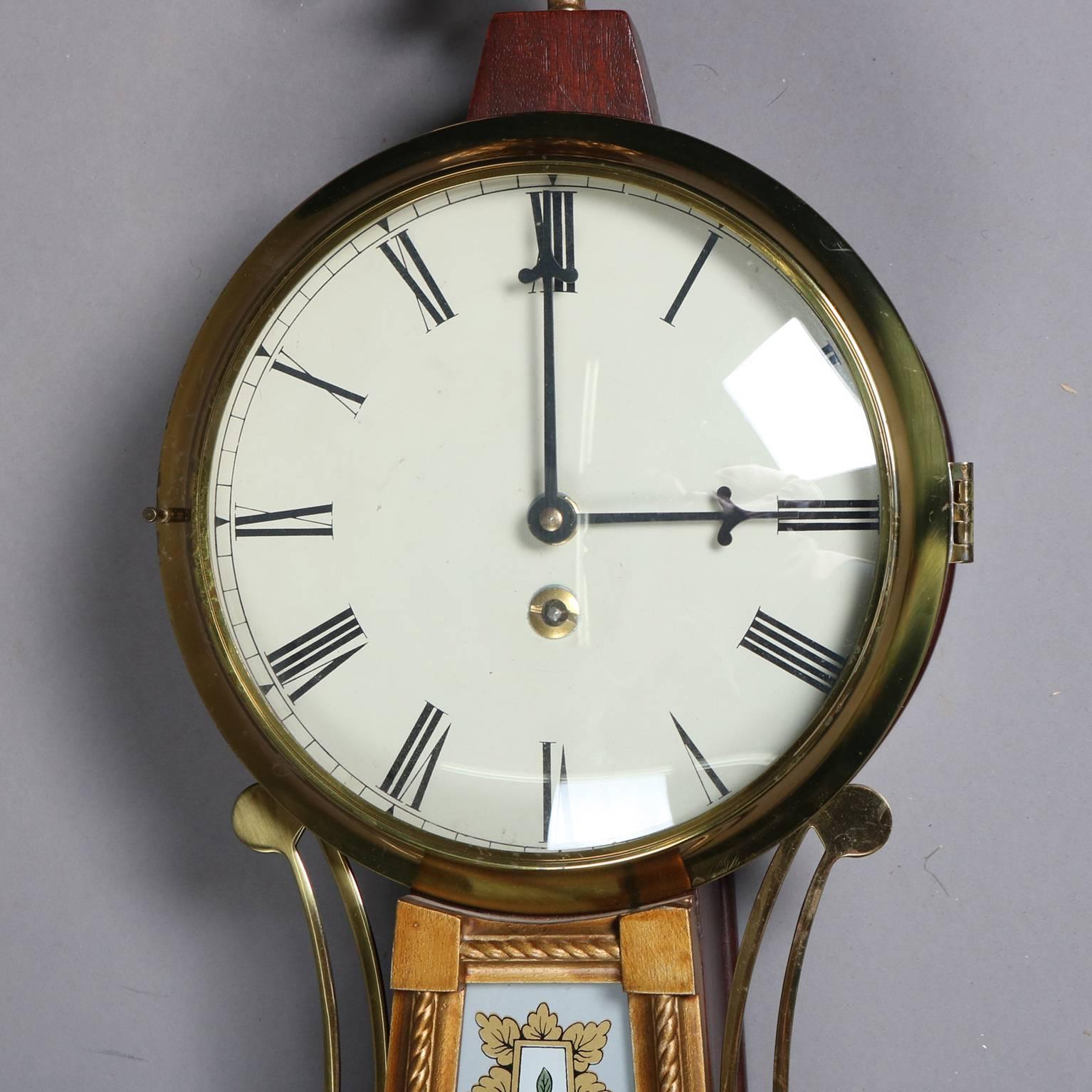 Federal Style Mahogany Banjo Wall Clock 