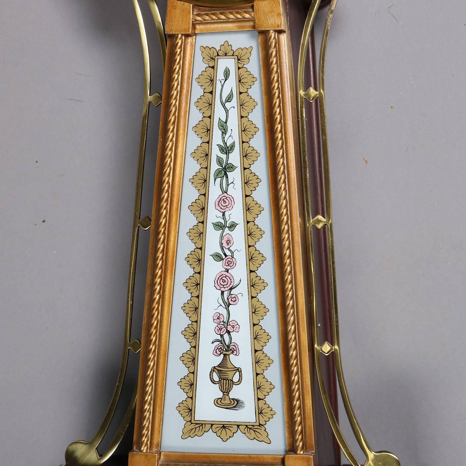 American Federal Style Mahogany Banjo Wall Clock 