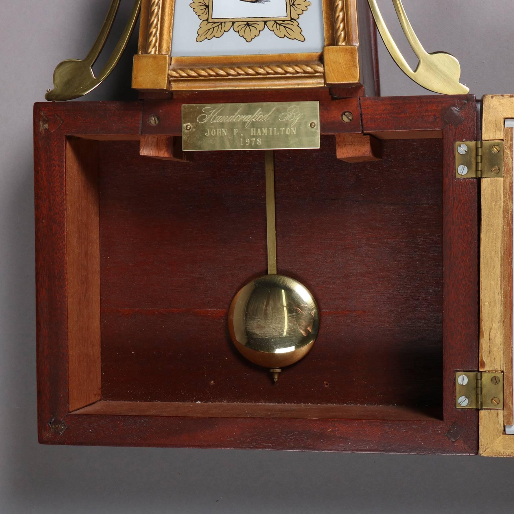 Federal Style Mahogany Banjo Wall Clock 