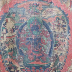 Tangkasnet Thangka Tibetan Buddhist Textile Scroll Painting, 19th Century