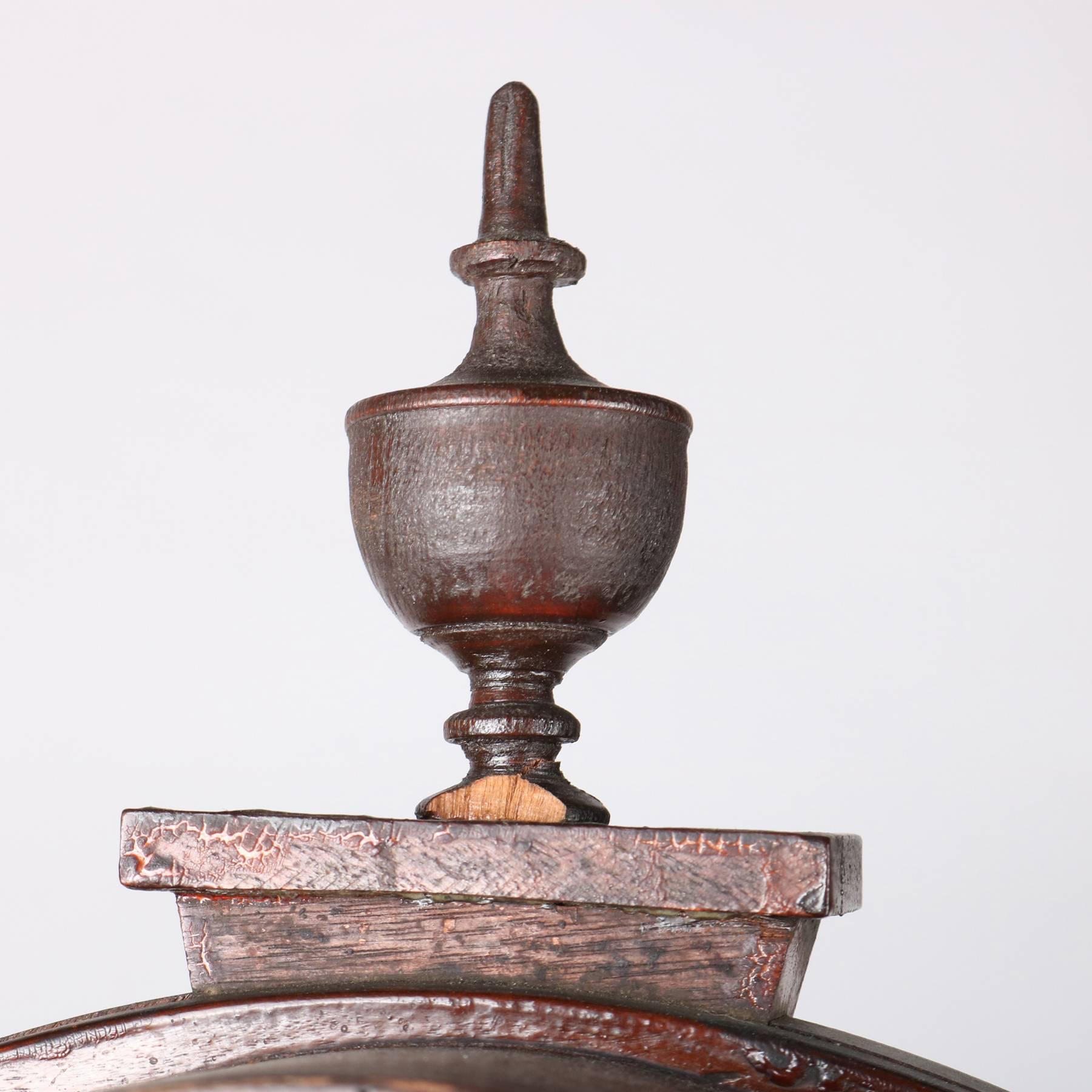 19th Century Antique Ingraham Mascot Walnut Figural Mantel Clock with Lion & Mask, circa 1879