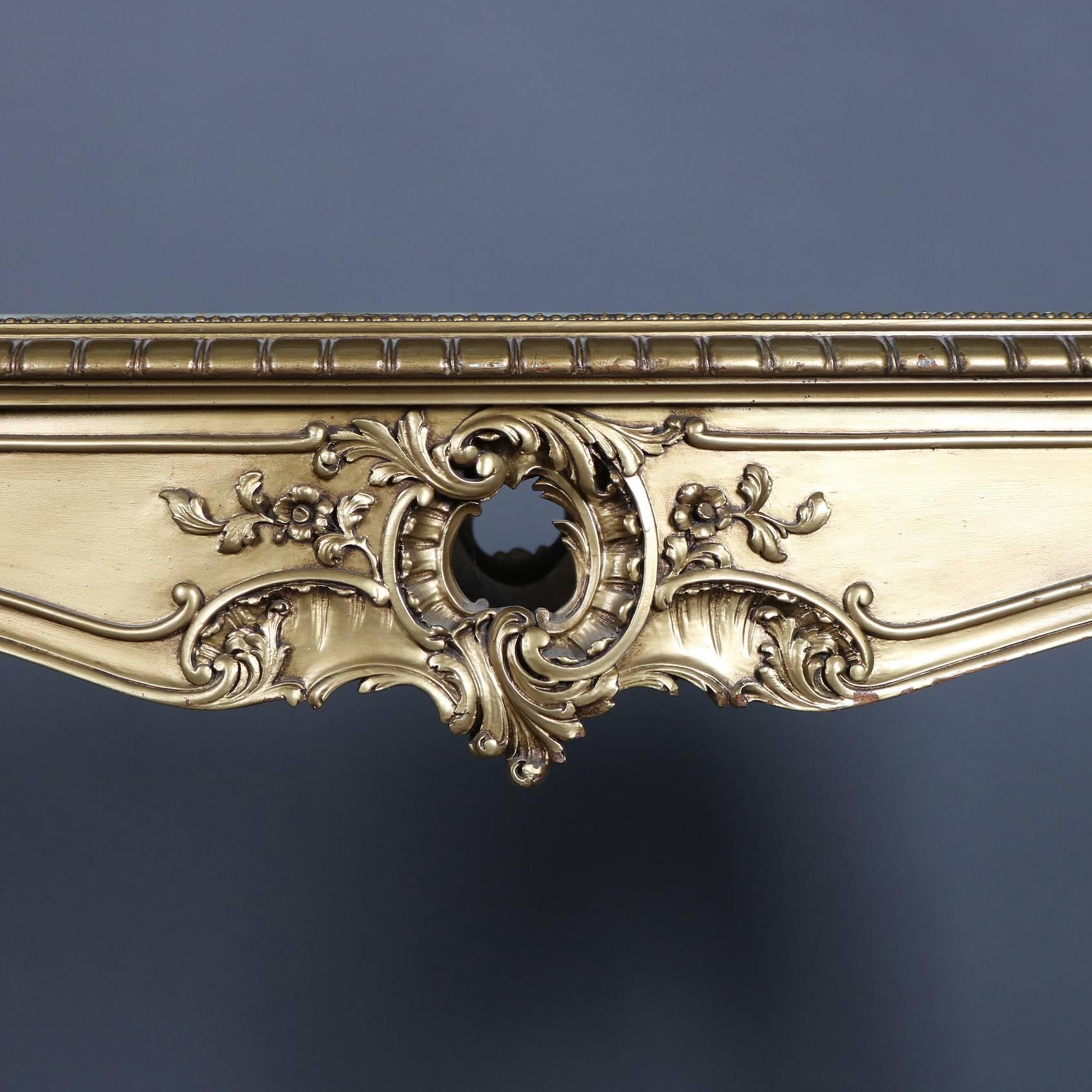 Antique French Louis XIV Giltwood and Onyx Centre Table, 19th Century 5